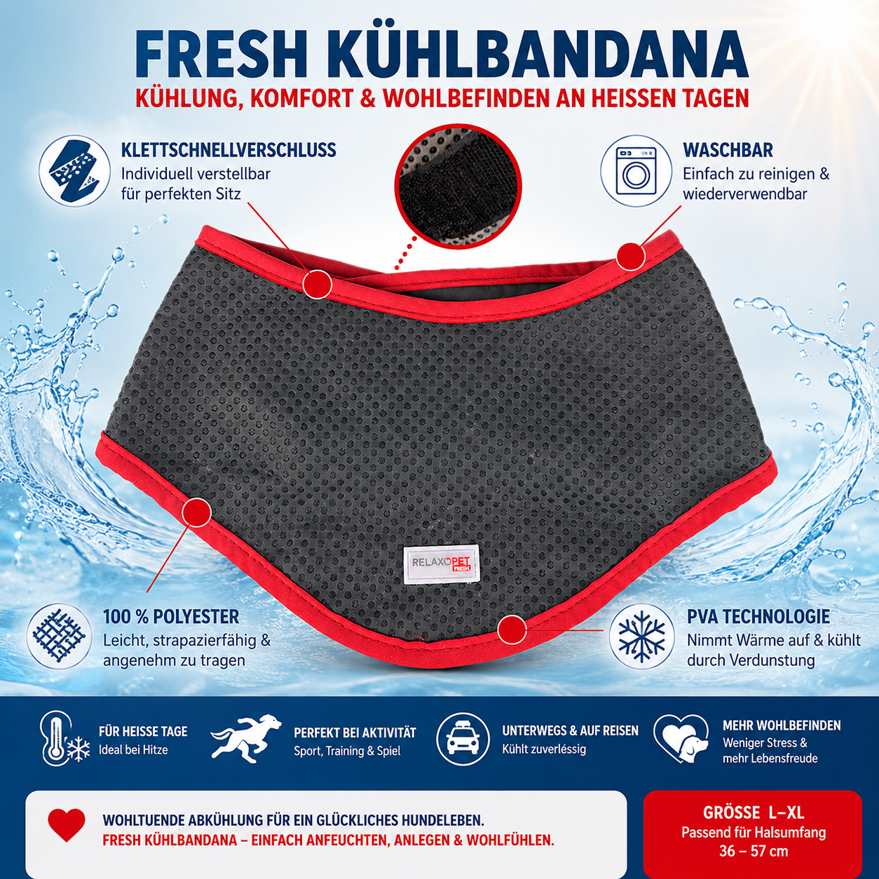 RelaxoPet FRESH Kühlbandana