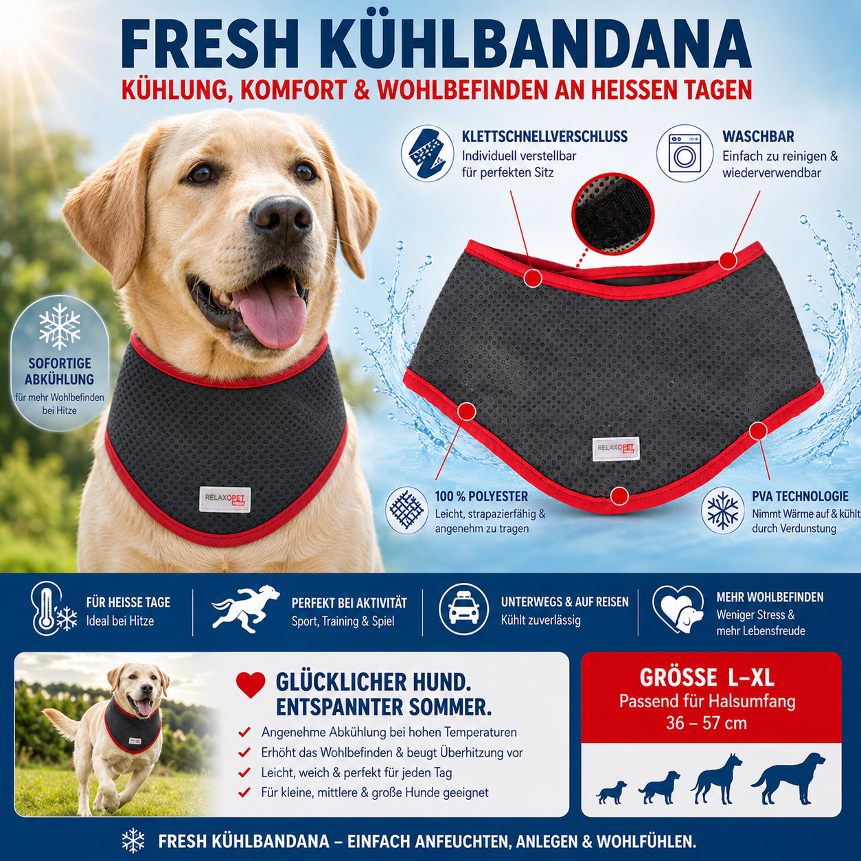 RelaxoPet FRESH Kühlbandana
